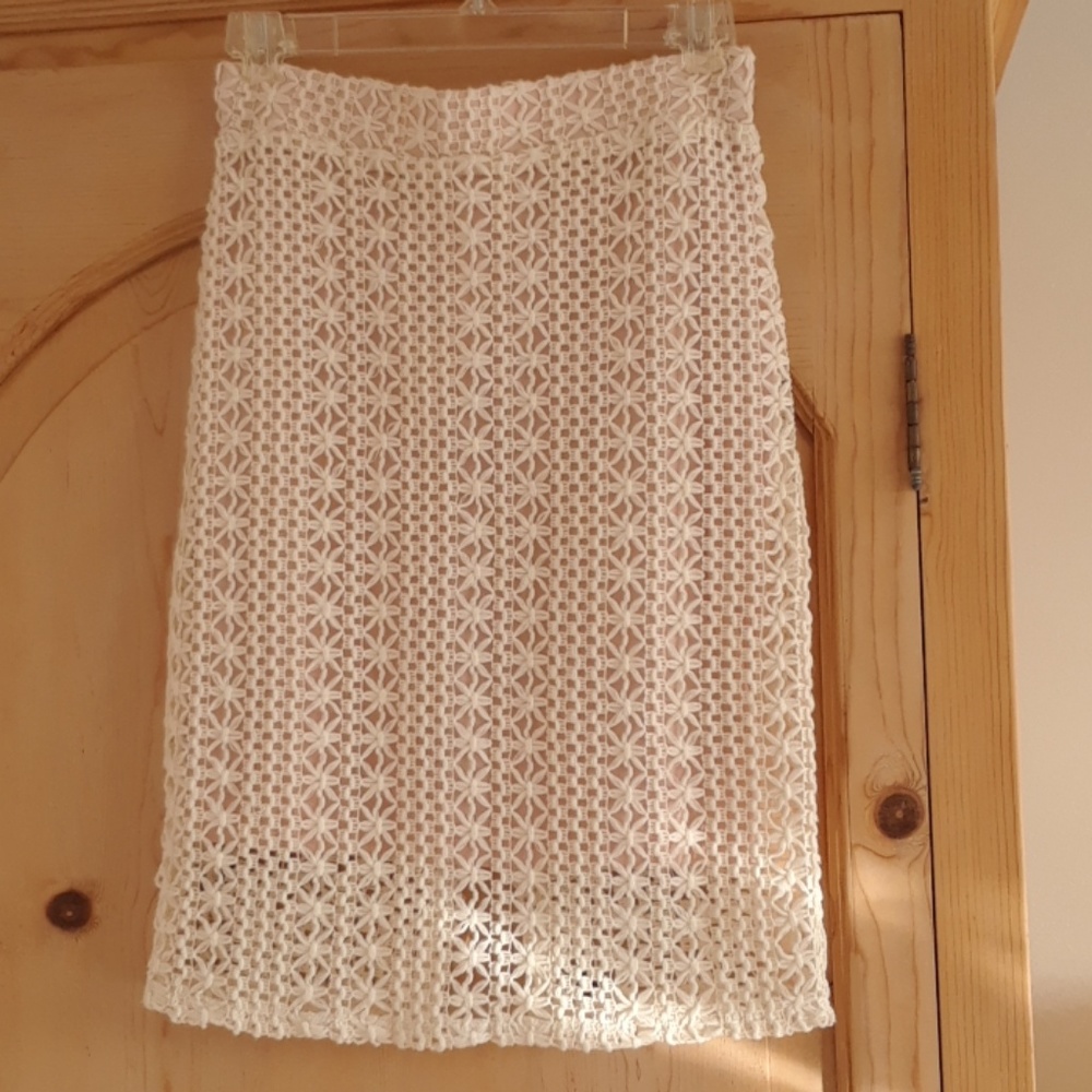 Free People Cotton Crocheted skirt